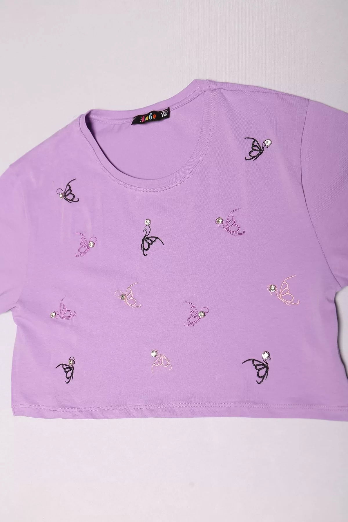 10-16 Years Kids T-shirt Purple with Stones - 17786.1567.