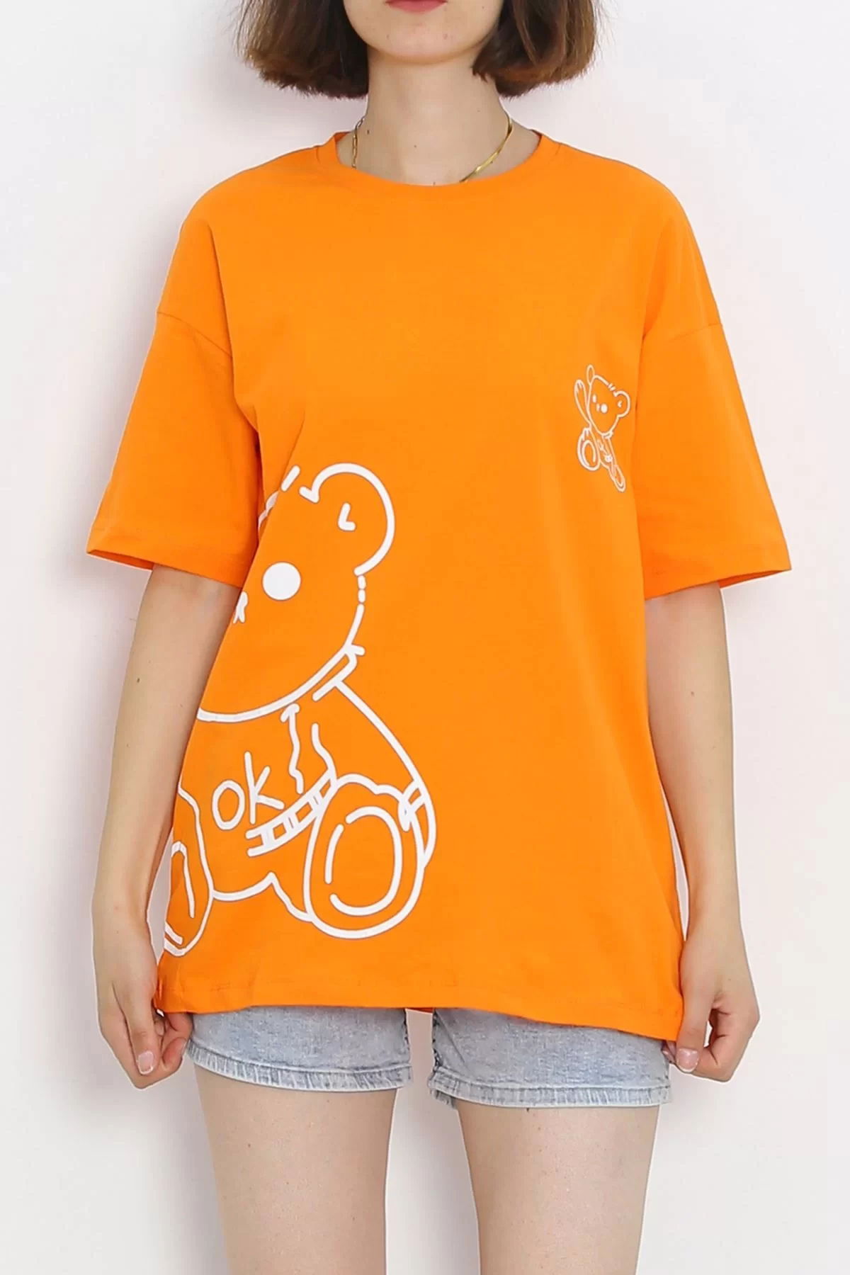 Printed Oversize T-Shirt Orange - 16502.1567.