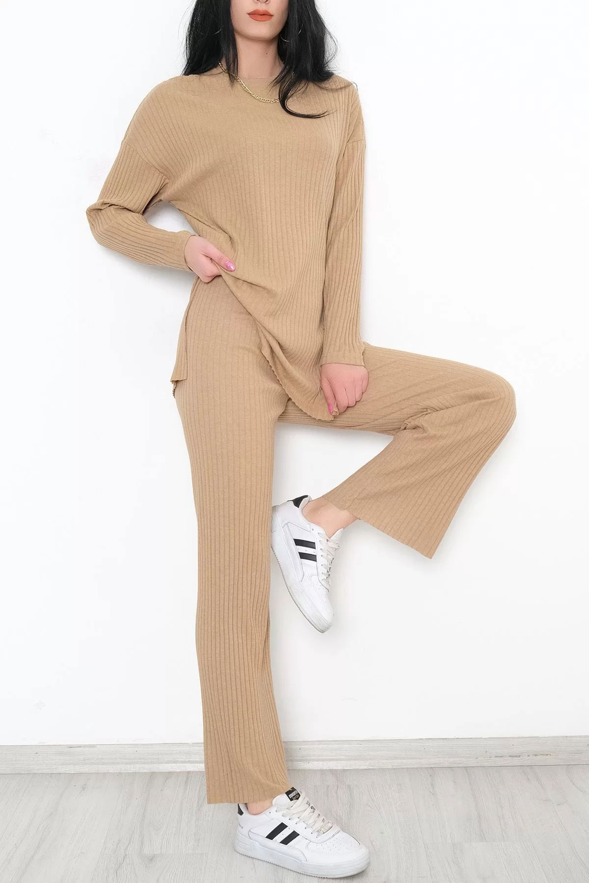 Long Sleeve Fitted Suit Camel - 10147.1567.