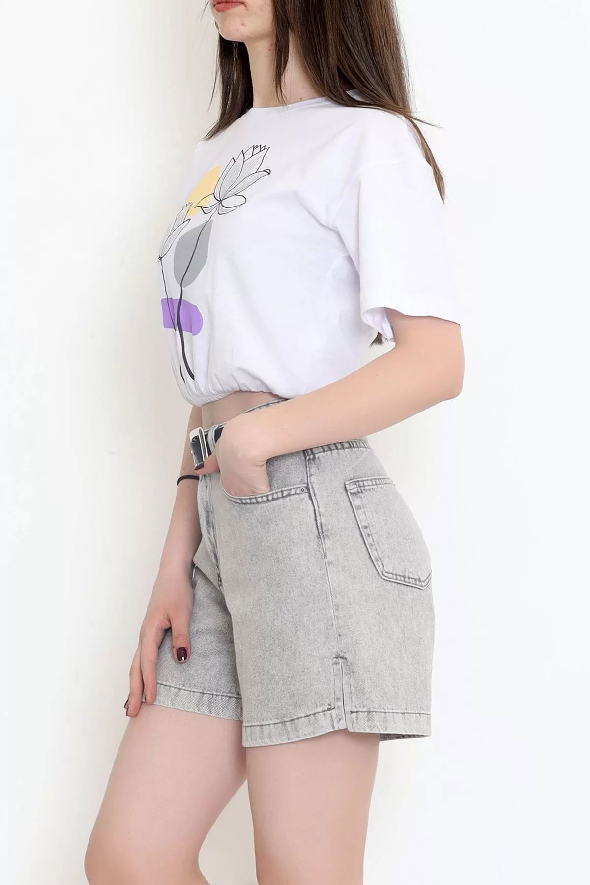 T-shirt with elastic waist White - 16551.1567.