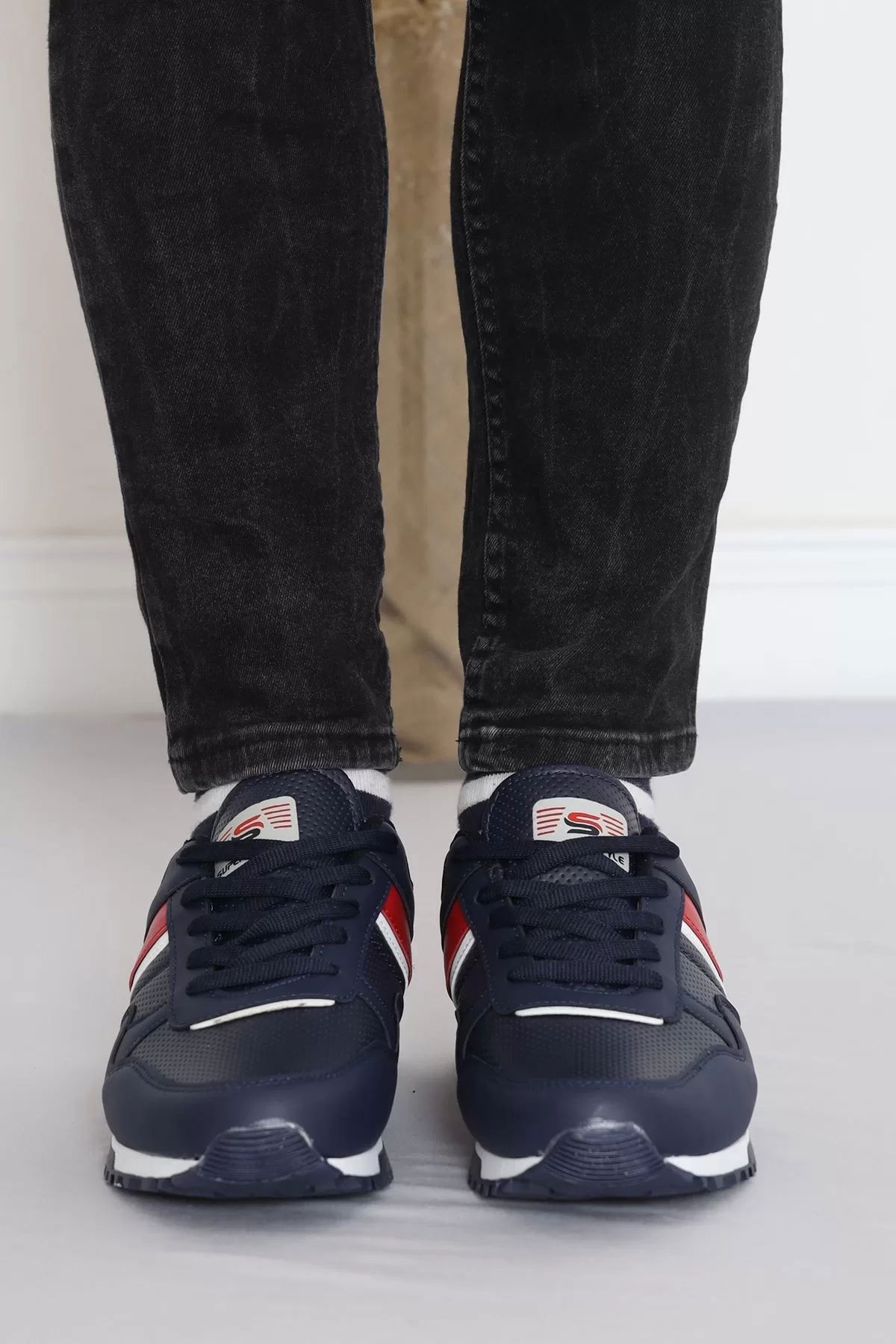 Men's Sneakers Navy Red - 18518.264.