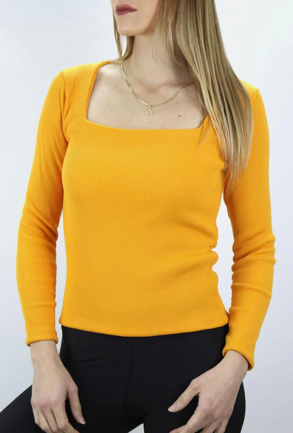 Square Neck Blouse Mustard - 121.345