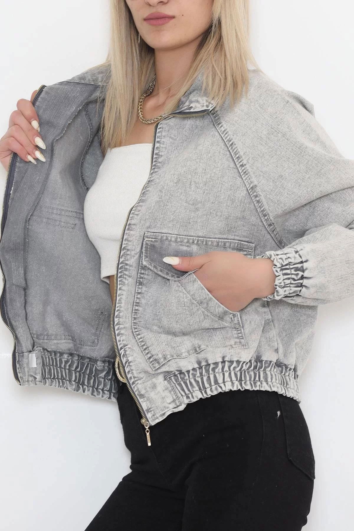 Silvery Denim Jacket Gray - 1432.1367.