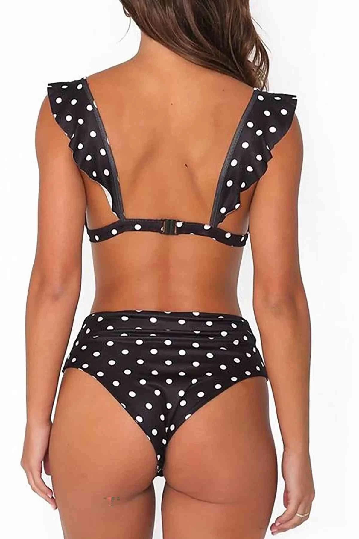 Polka Dot Bikini Set Black - 10060.1834.