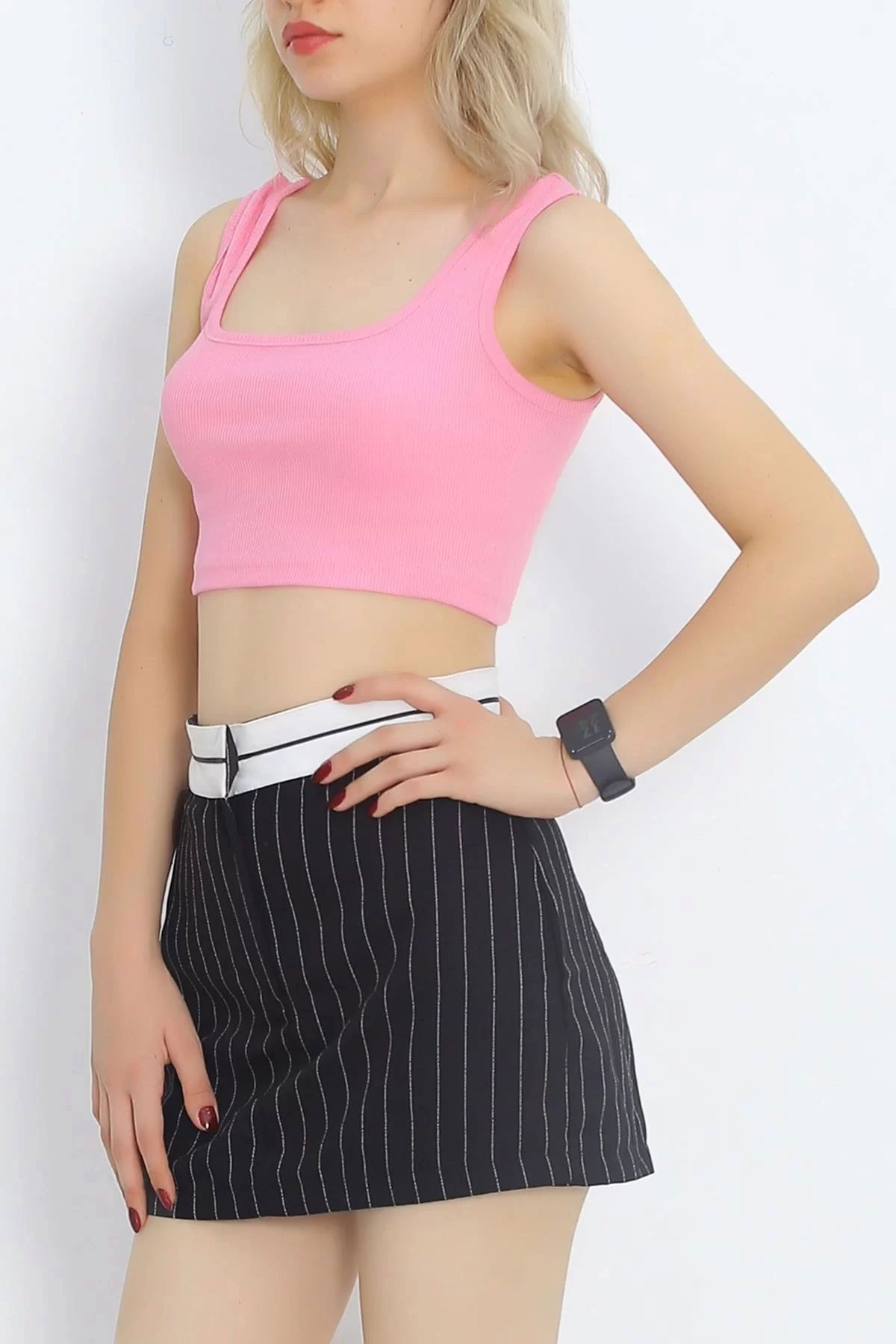 Thick Strap Crop Tank Pink - 18765.1723.