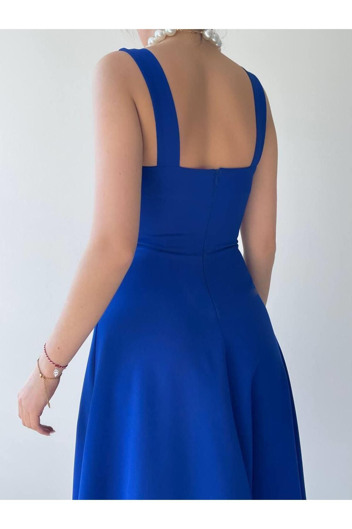 CALLIOPE SQUARE NECKLINE MIDI LENGTH DRESS