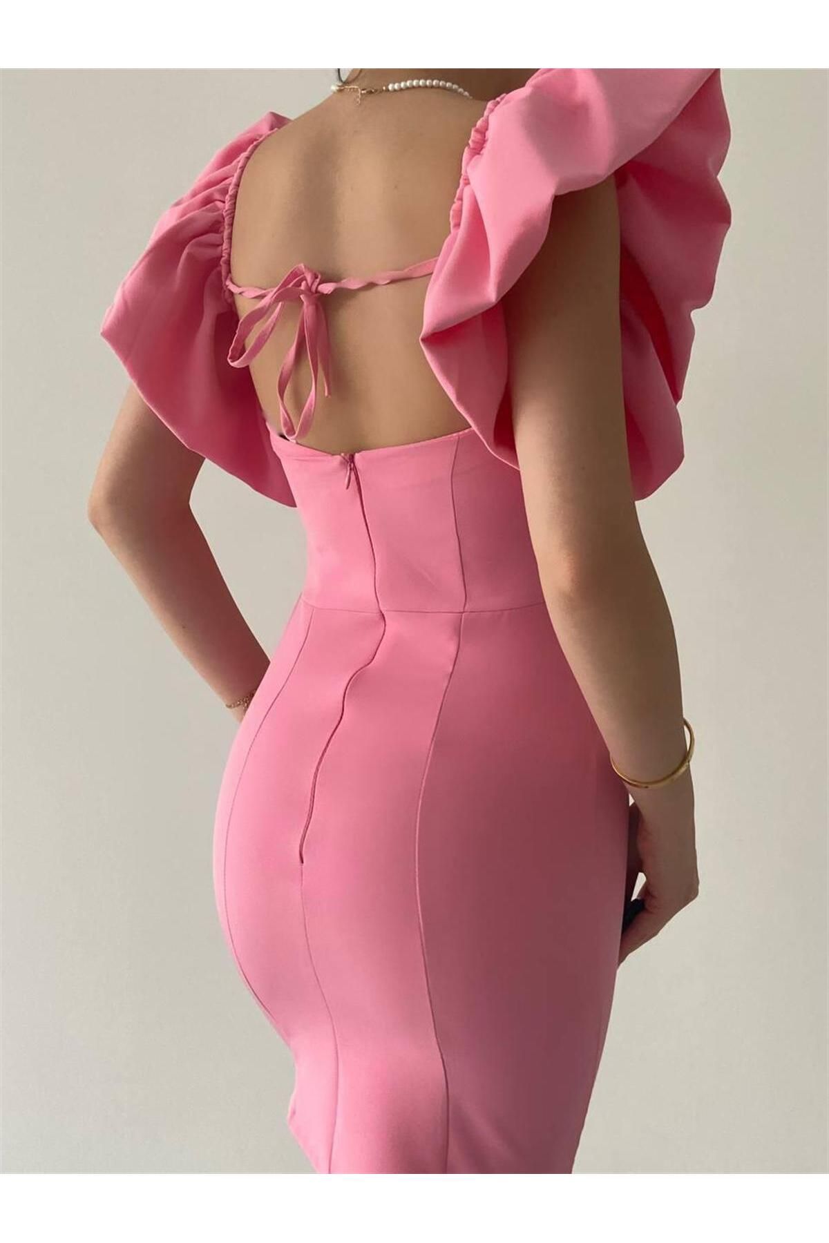 Hope Backless Mini Dress - Pink