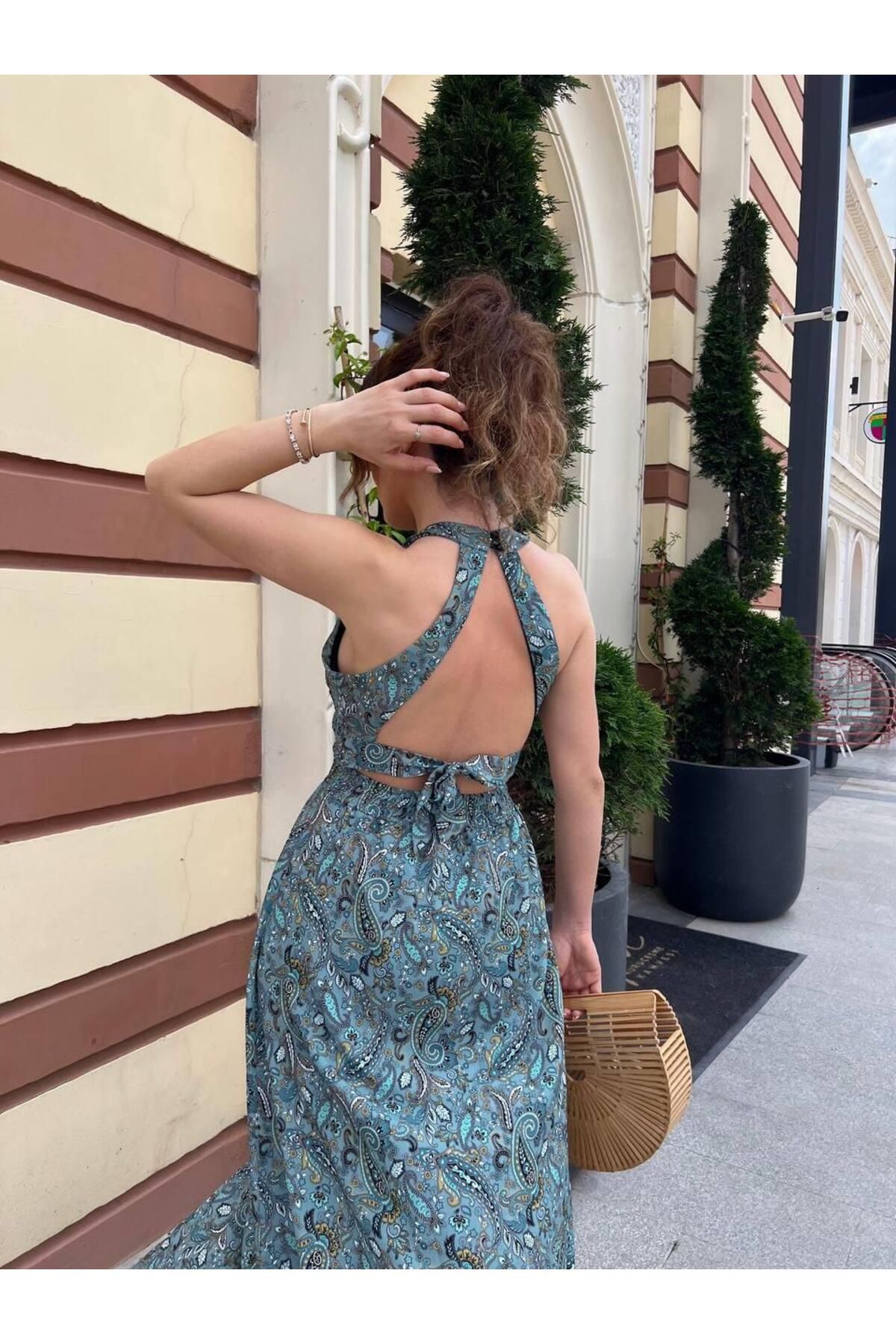 Mabel Backless Long Dress2023 - Blue