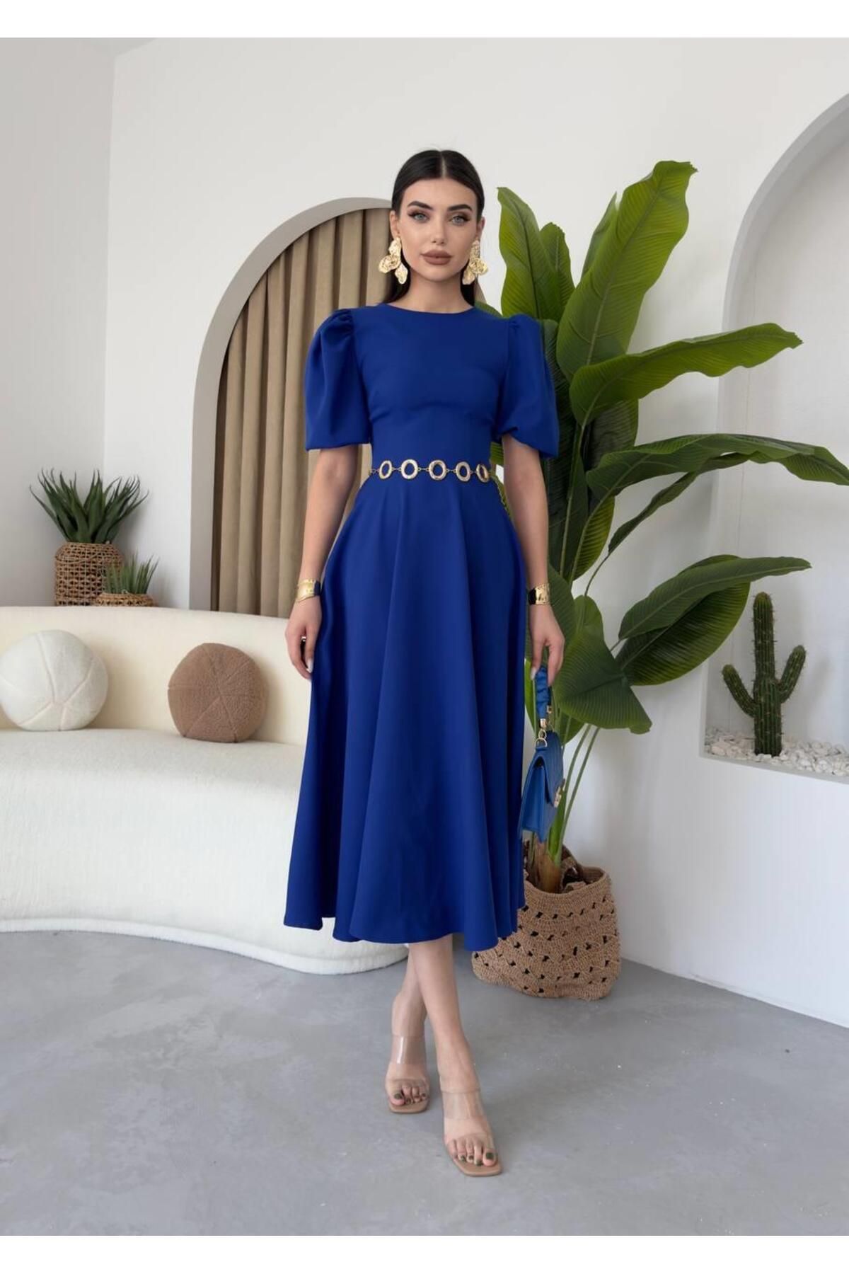 Viki Midi Length Flared Dress