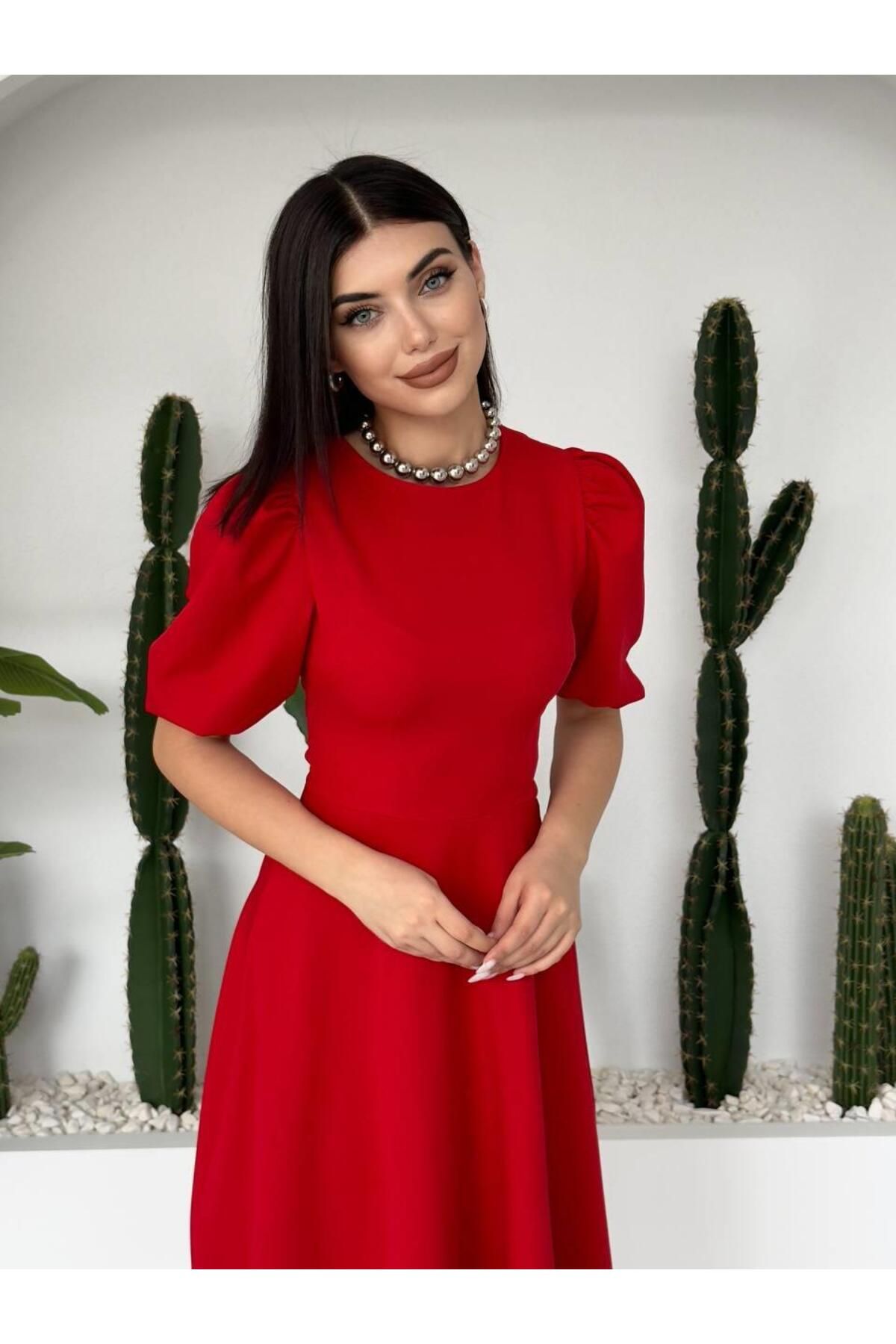 Viki Midi Length Flared Dress