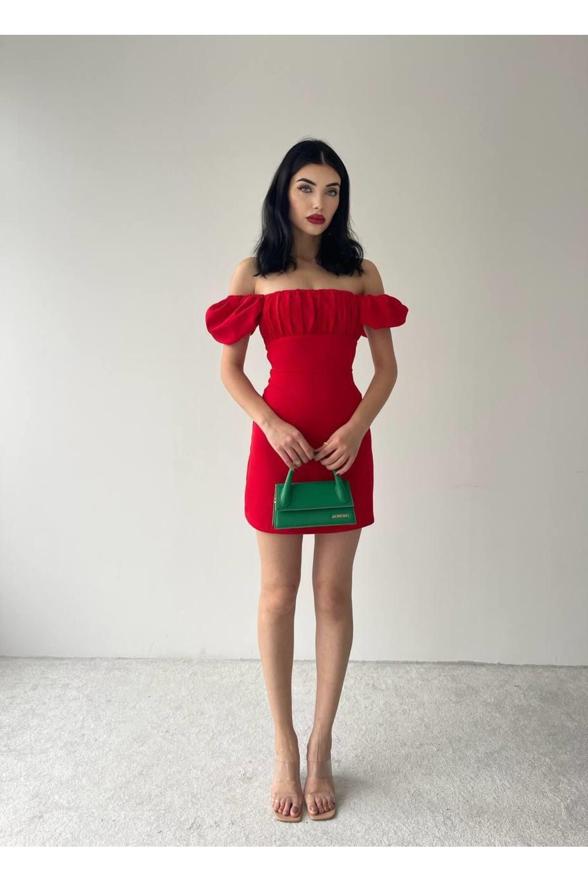 Backless Mini Watermelon Sleeve Dress