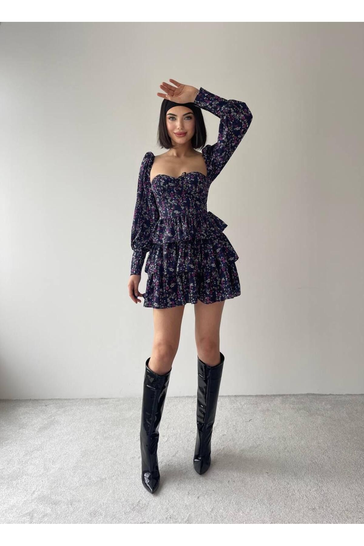 Passion Mini Frilly Patterned Dress