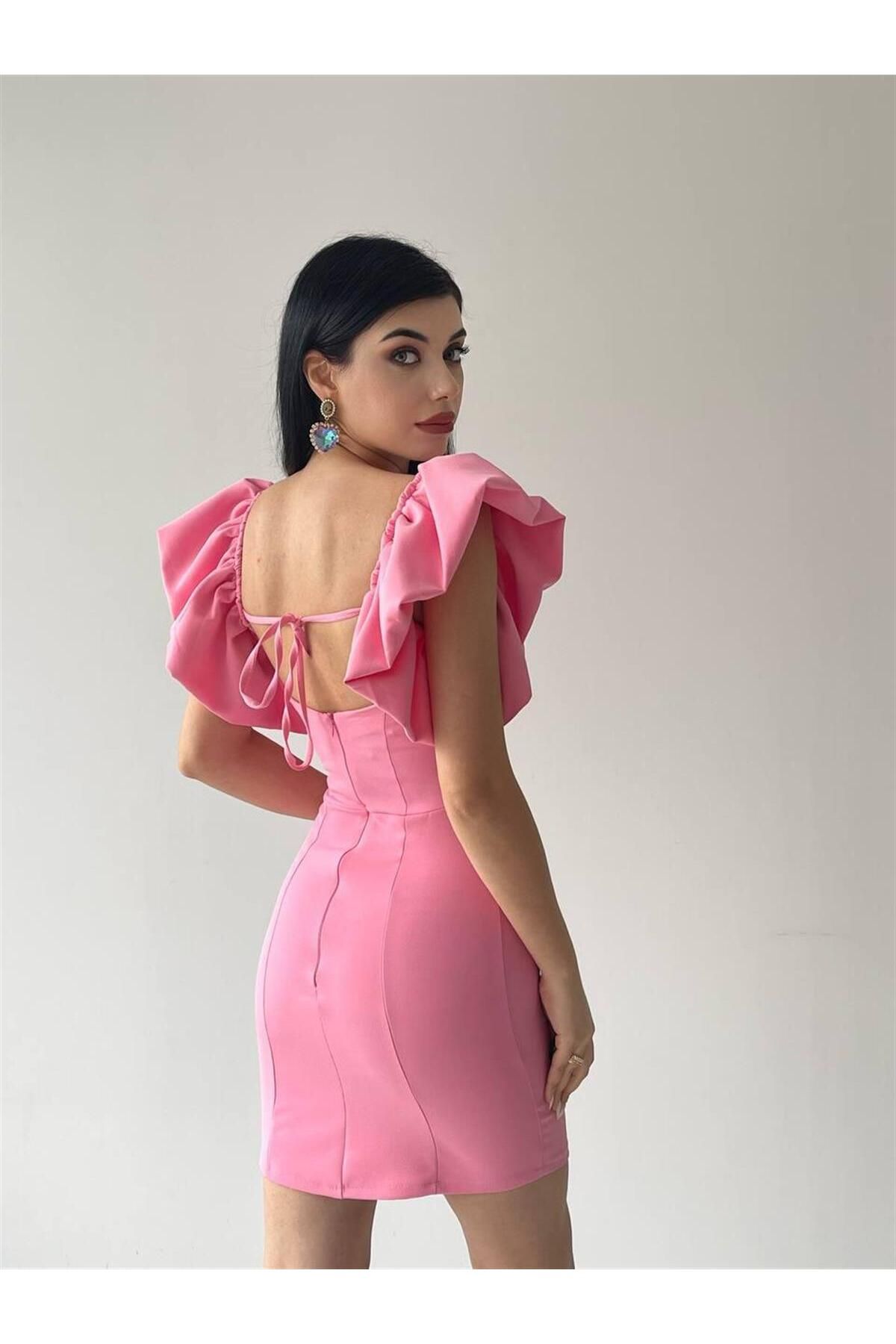 Hope Backless Mini Dress - Pink