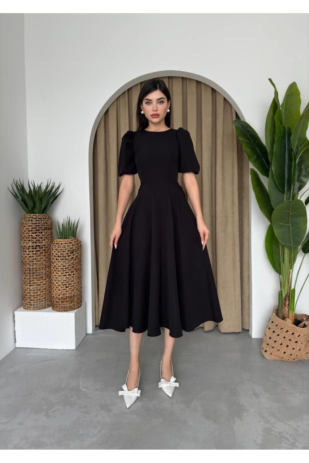 Viki Midi Length Flared Dress