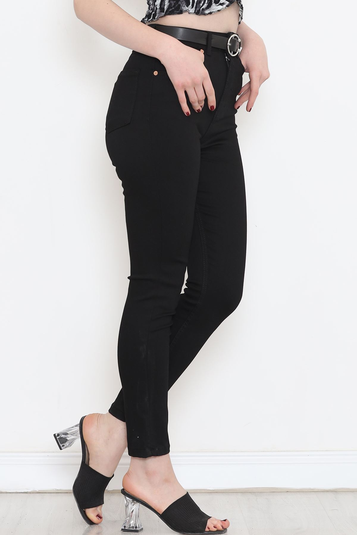 Narrow Leg Lycra Jeans Black1 - 18221.1431.