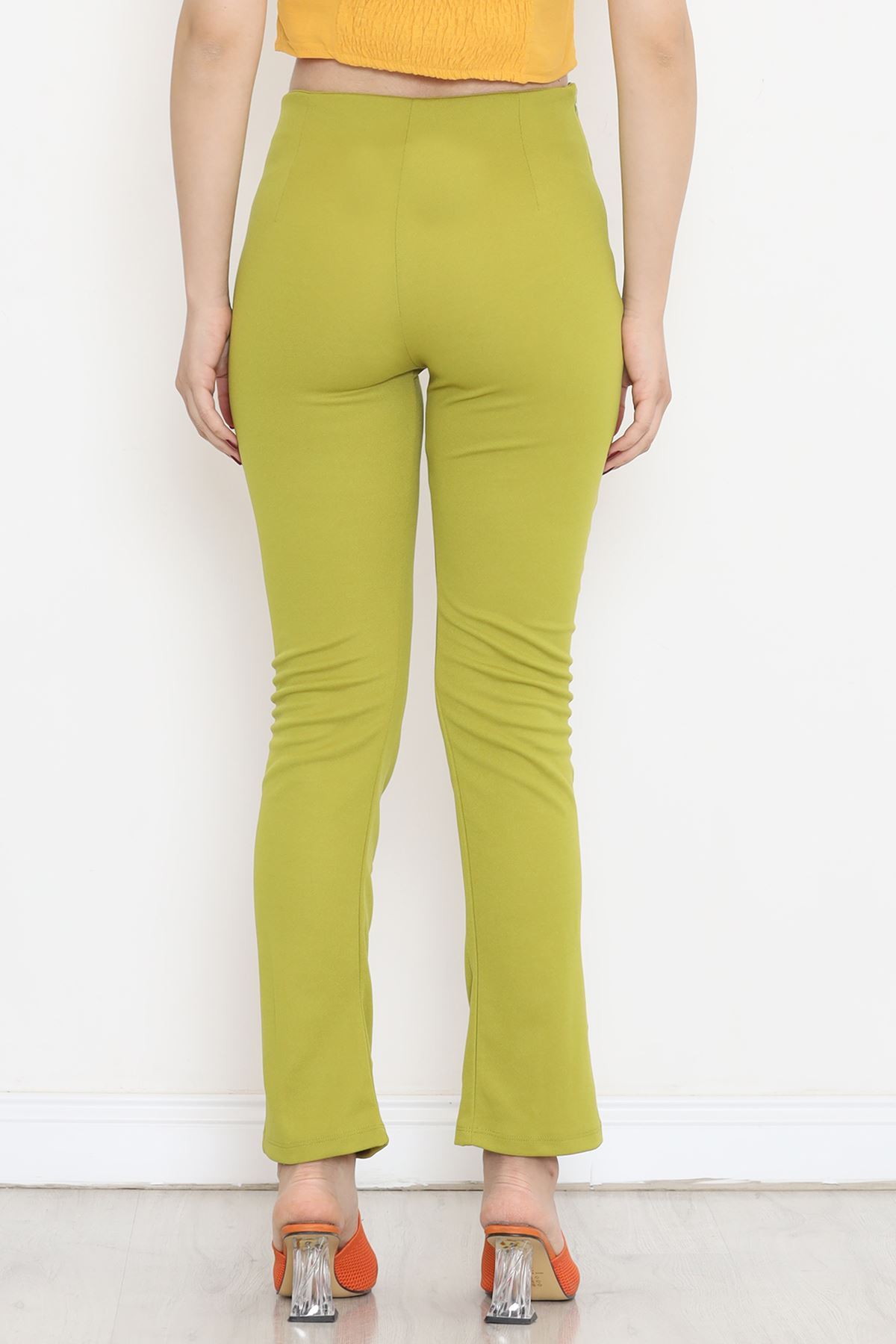 Side Zipper Pants Oil Green - 18412.631.