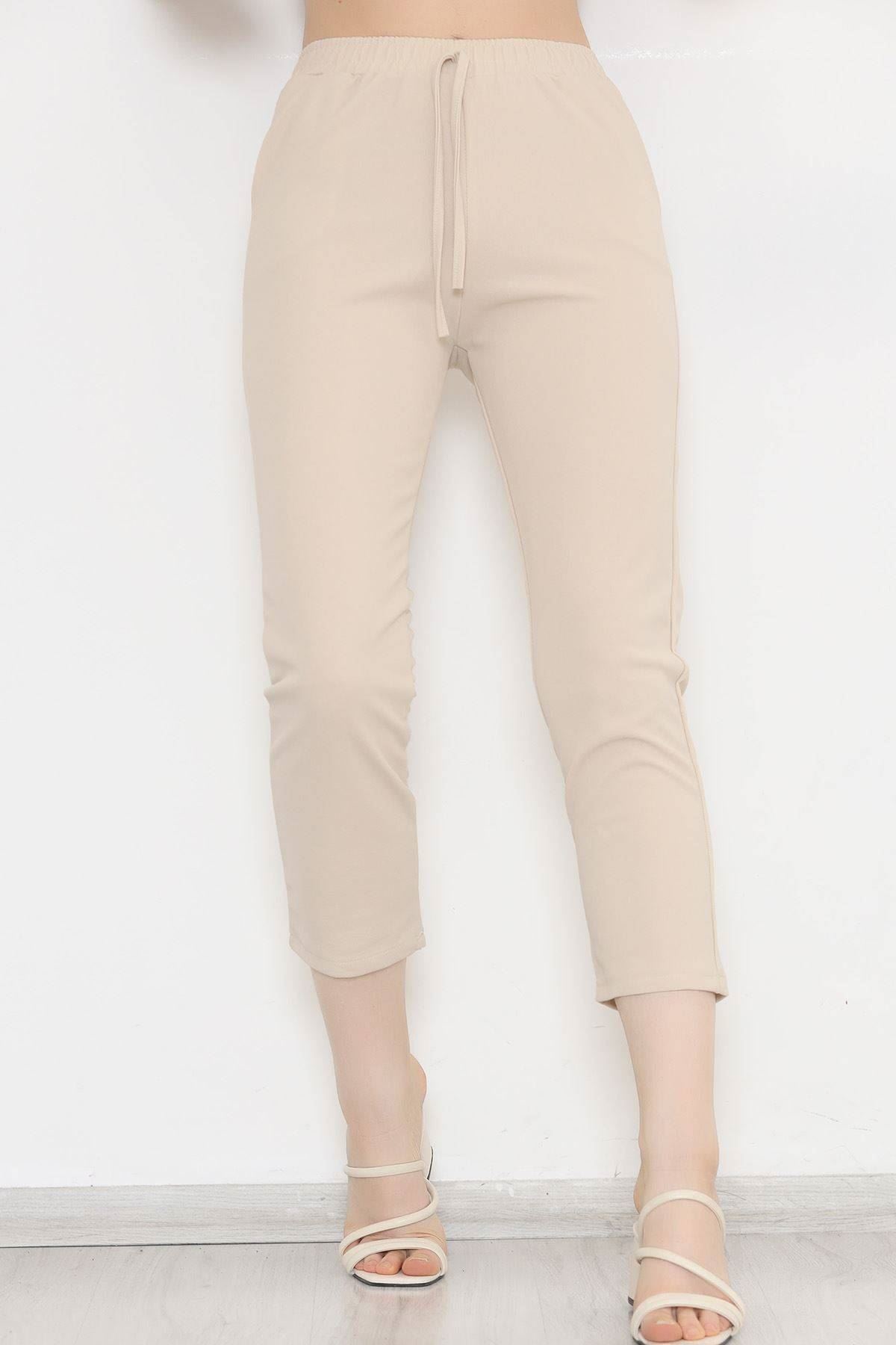 Elastic Waist Pants Stone - 20819.683.