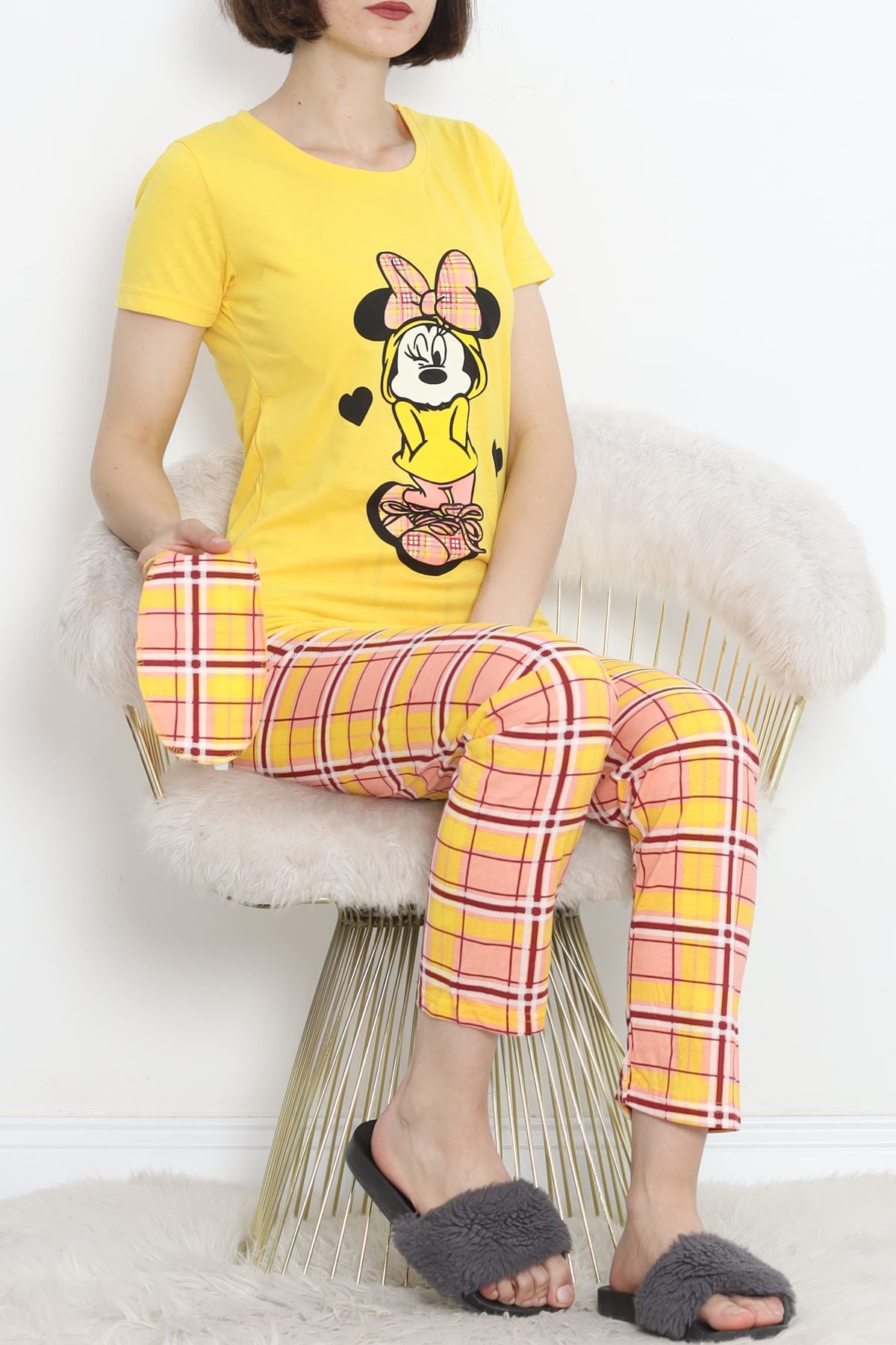 Patterned Pajama Set Yellow - 18735.1567.