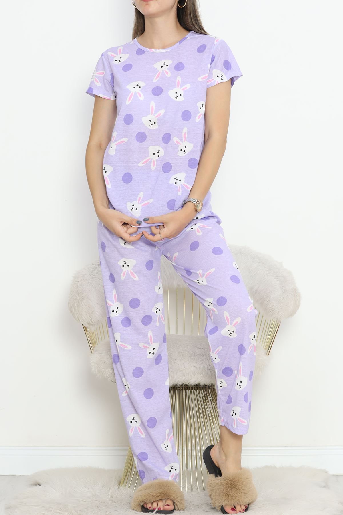 Patterned Pajama Set Açıklila - 130.1287.