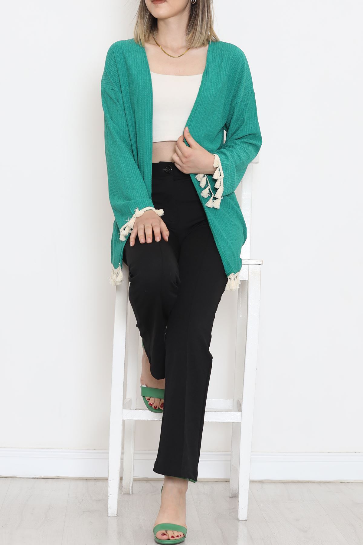 Pompom Kimono Green - 12577.631.