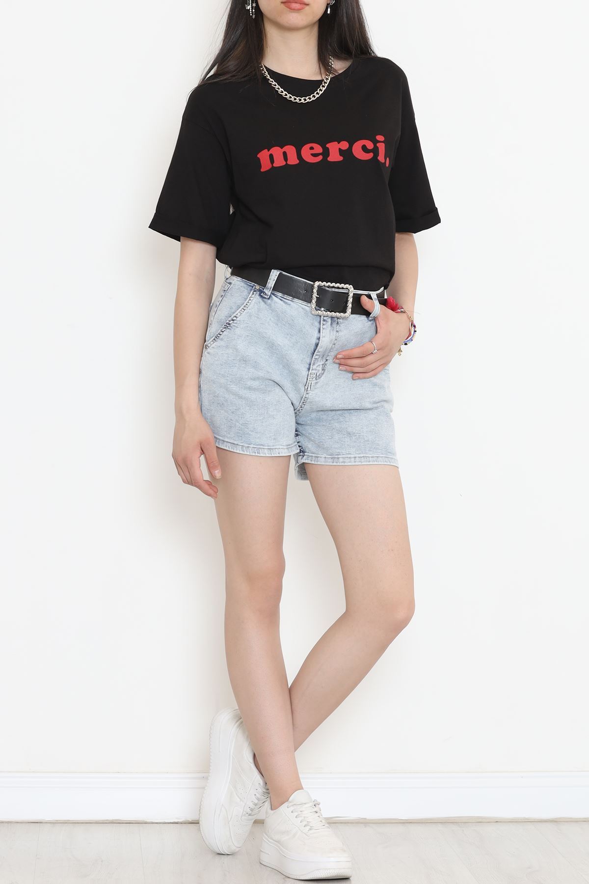 Printed Double Sleeve T-Shirt Black - 16536.1567.