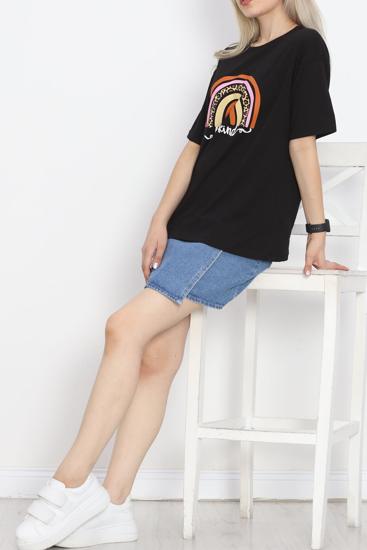 Printed Crew Neck T-shirt Black - 16522.1567.