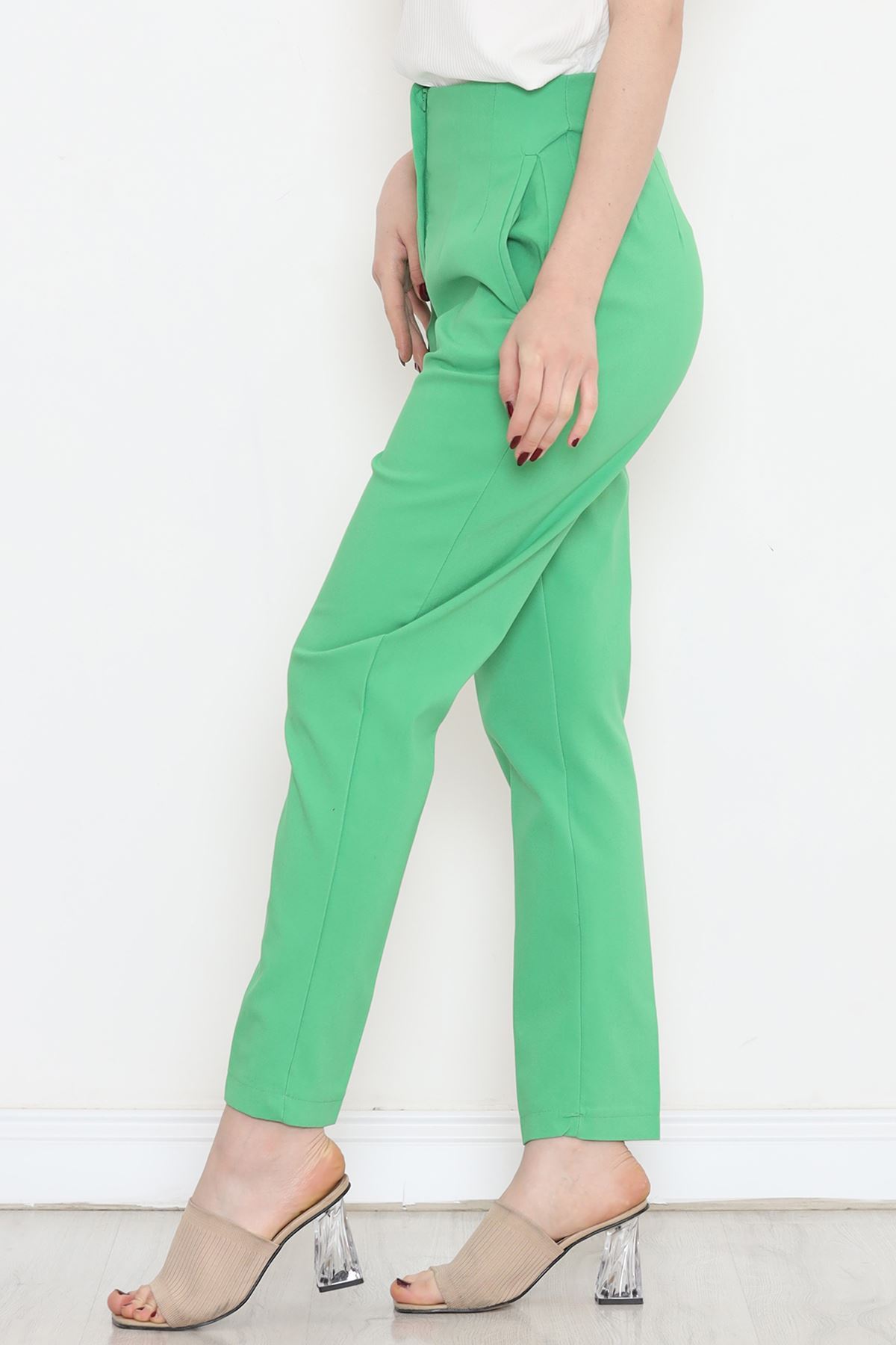 Double Trousers with Waist Cuffs Green - 20647.683.