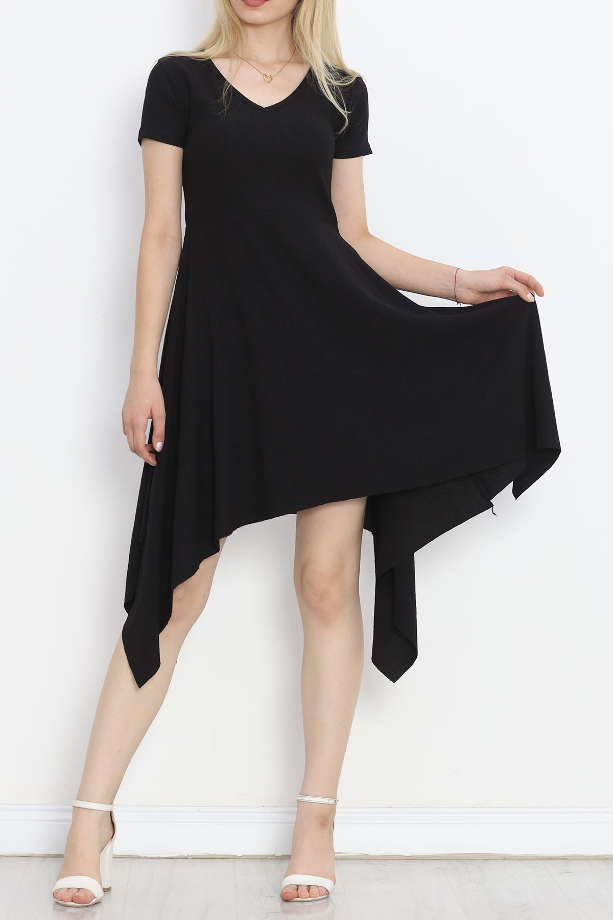 V Neck Dress Black - 18728.701.