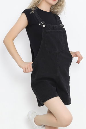 Denim Salopet with Shorts Dark Smoked - 15146.1184.