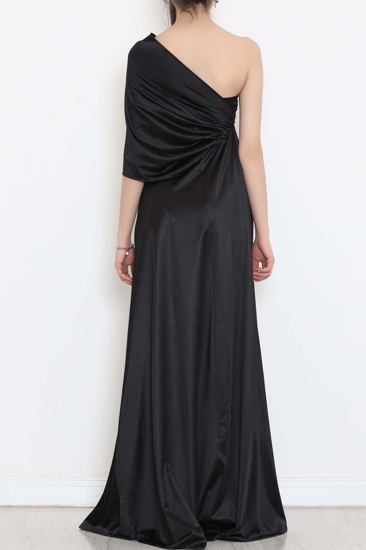 Long Satin Dress Black - 582227.1592.