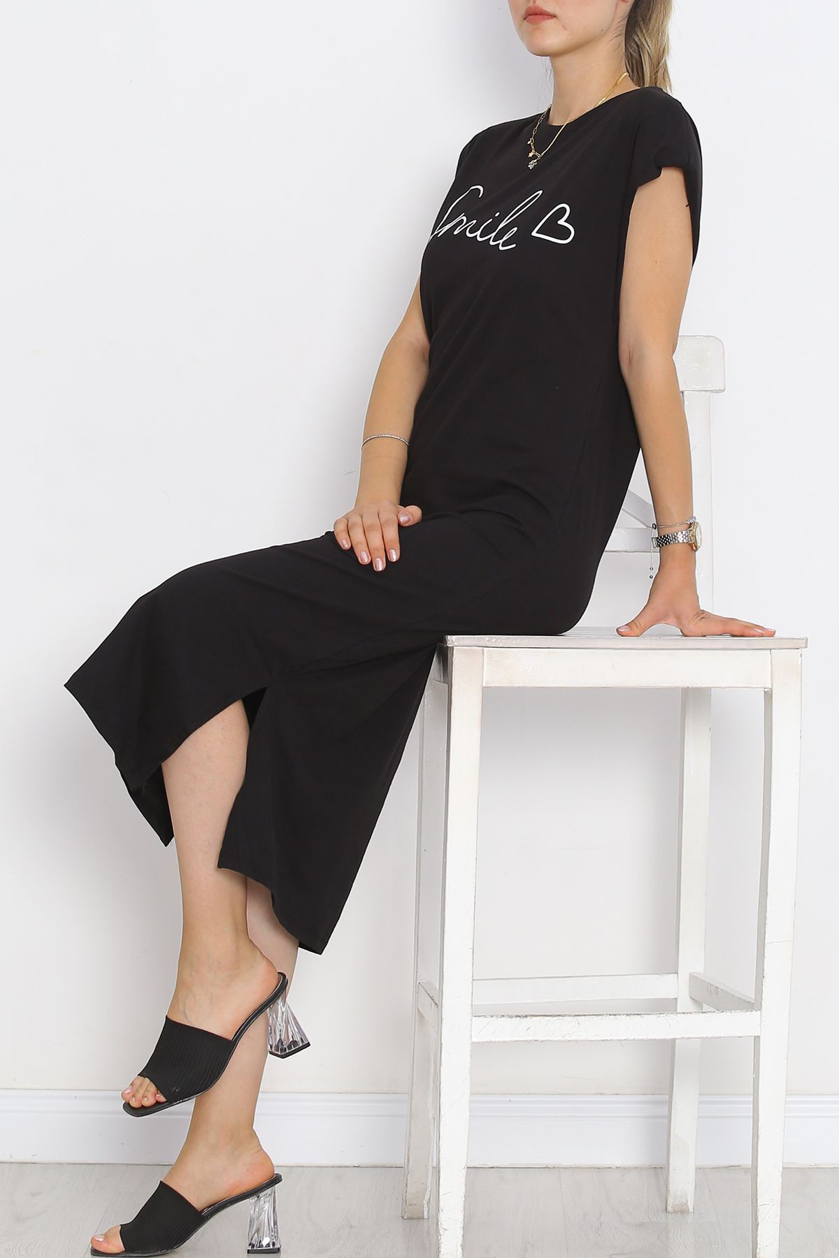 Wadded Single Jersey Dress Black - 15870.1567.