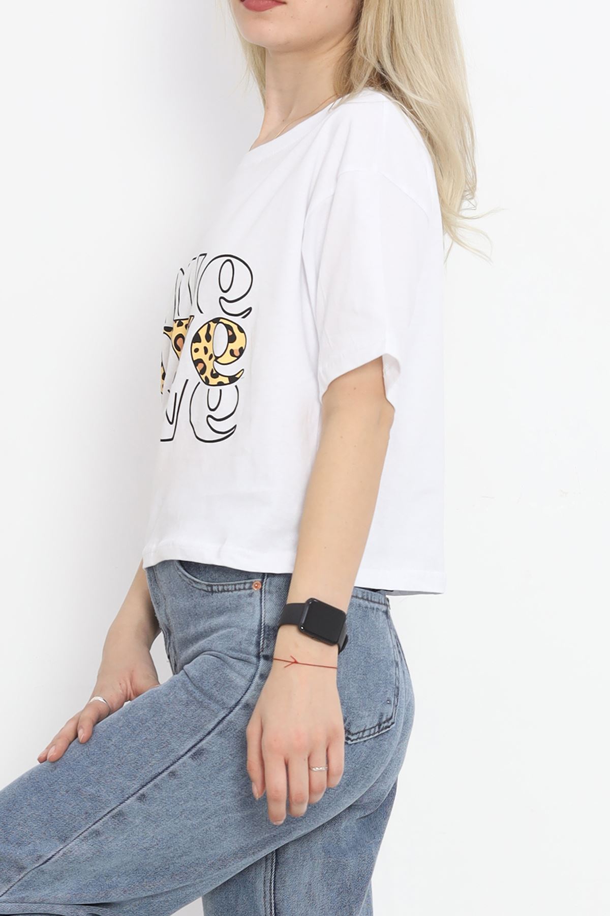 Printed Crop T-shirt White - 16483.1567.