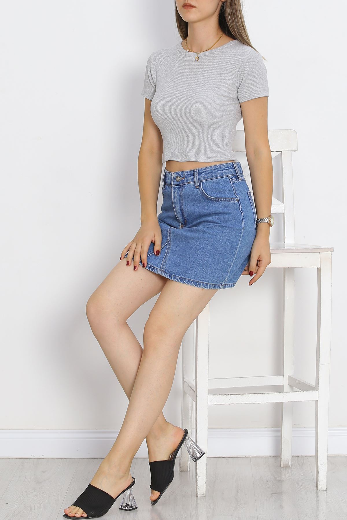 Crew Neck Camisole Body Gray - 18880.1567.