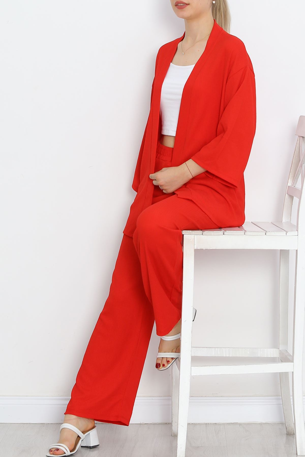 Long Kimono Suit Red - 722.1247.