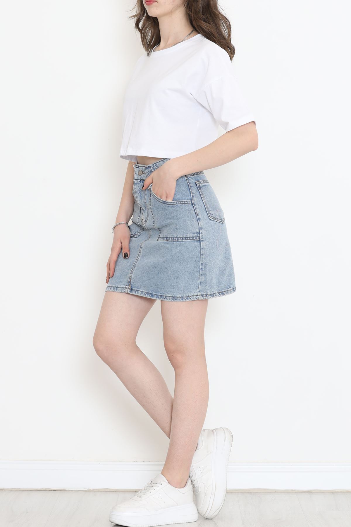 Single Jersey Crop T-shirt White - 1111.1567.