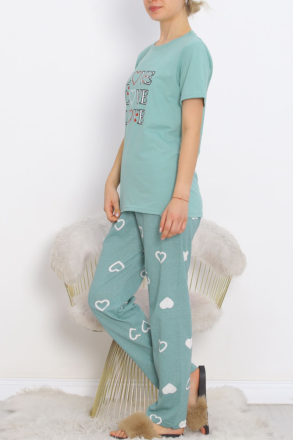 Patterned Pajama Set Mint - 18735.1567.