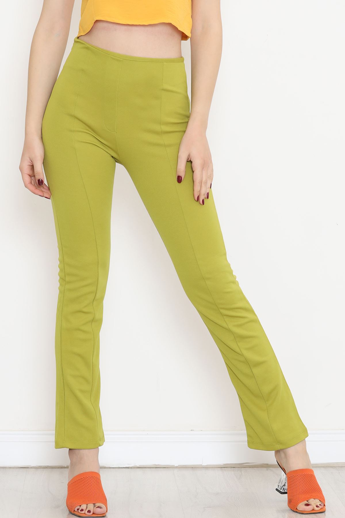 Side Zipper Pants Oil Green - 18412.631.