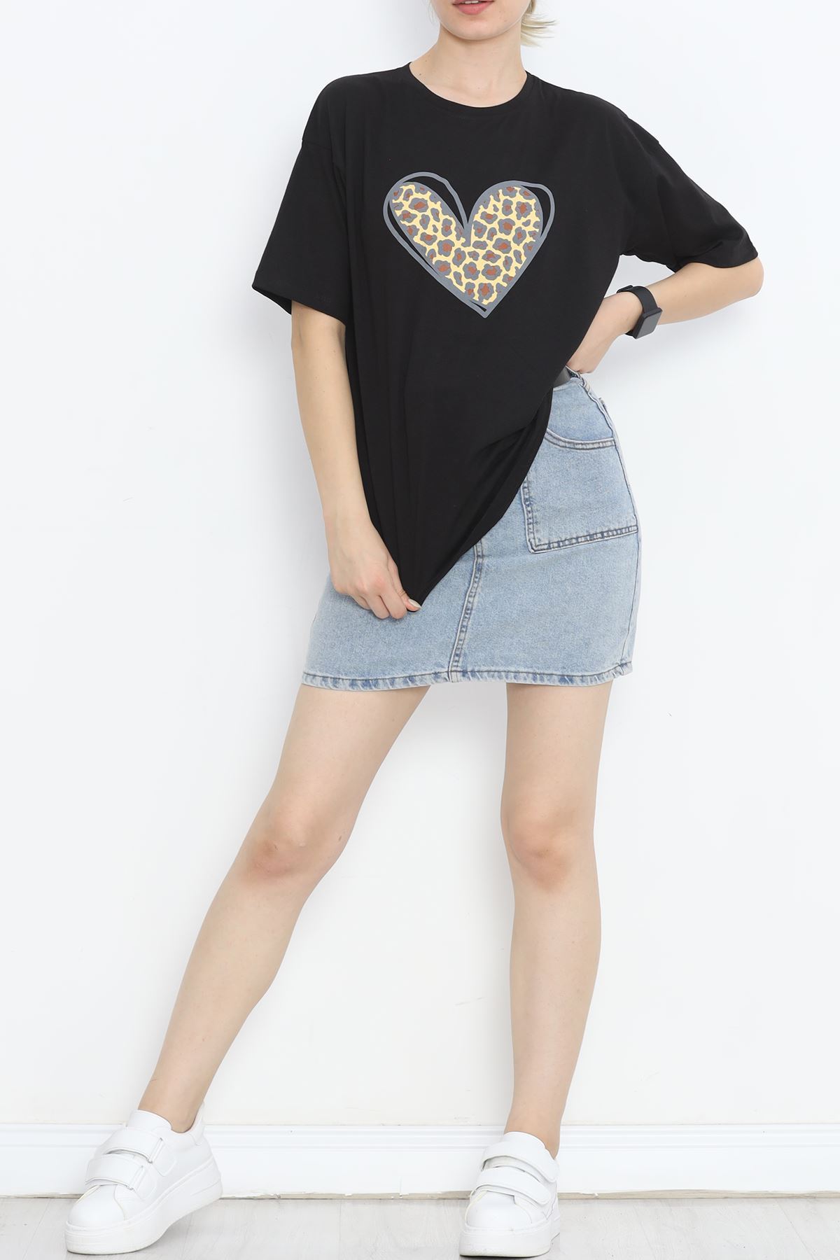 Printed Crew Neck T-shirt Black - 16509.1567.