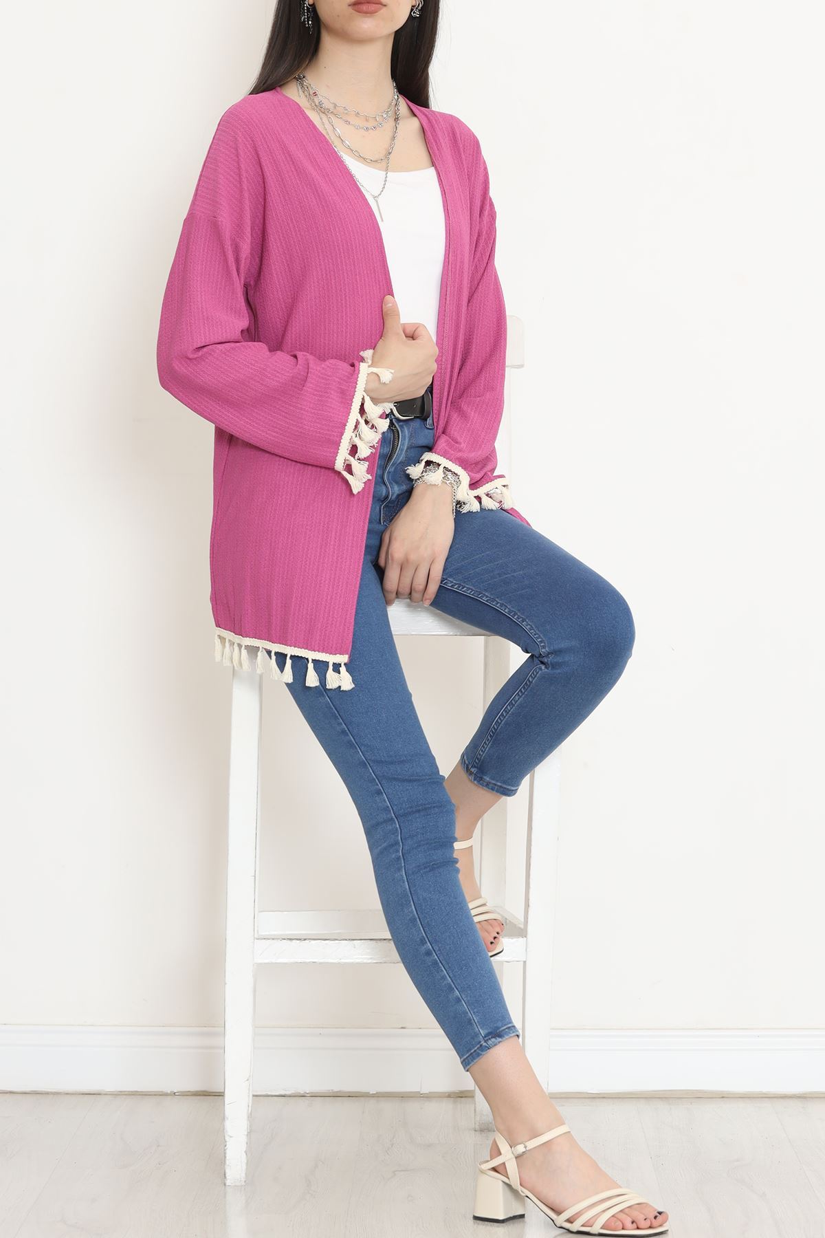 Kimono Fuchsia with Pompom - 12577.631.