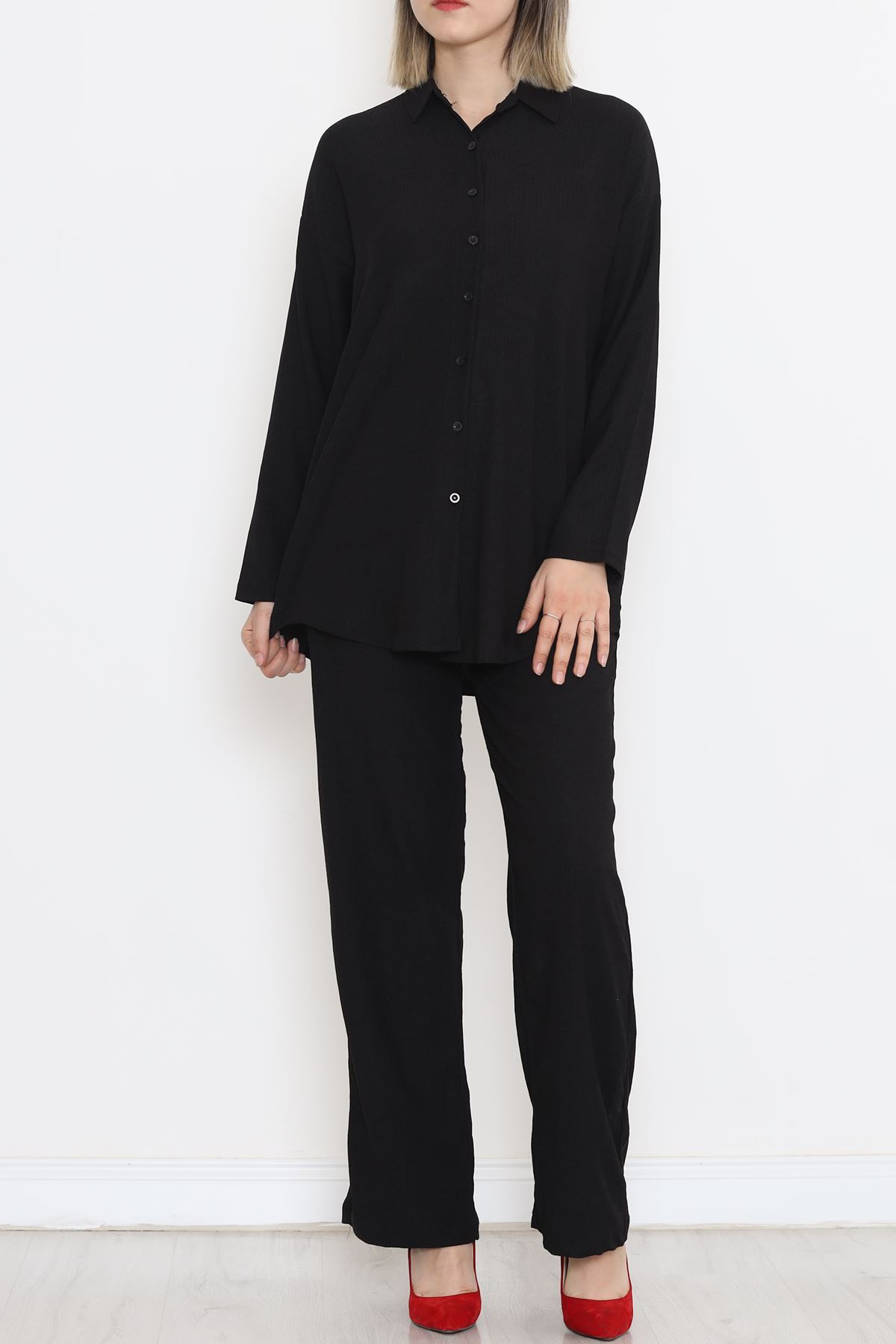 Seersucker Shirt Set Black - 4592.1254.