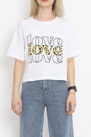 Printed Crop T-shirt White - 16483.1567.