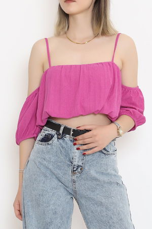 Fuchsia Blouse with Straps - 12593.631.