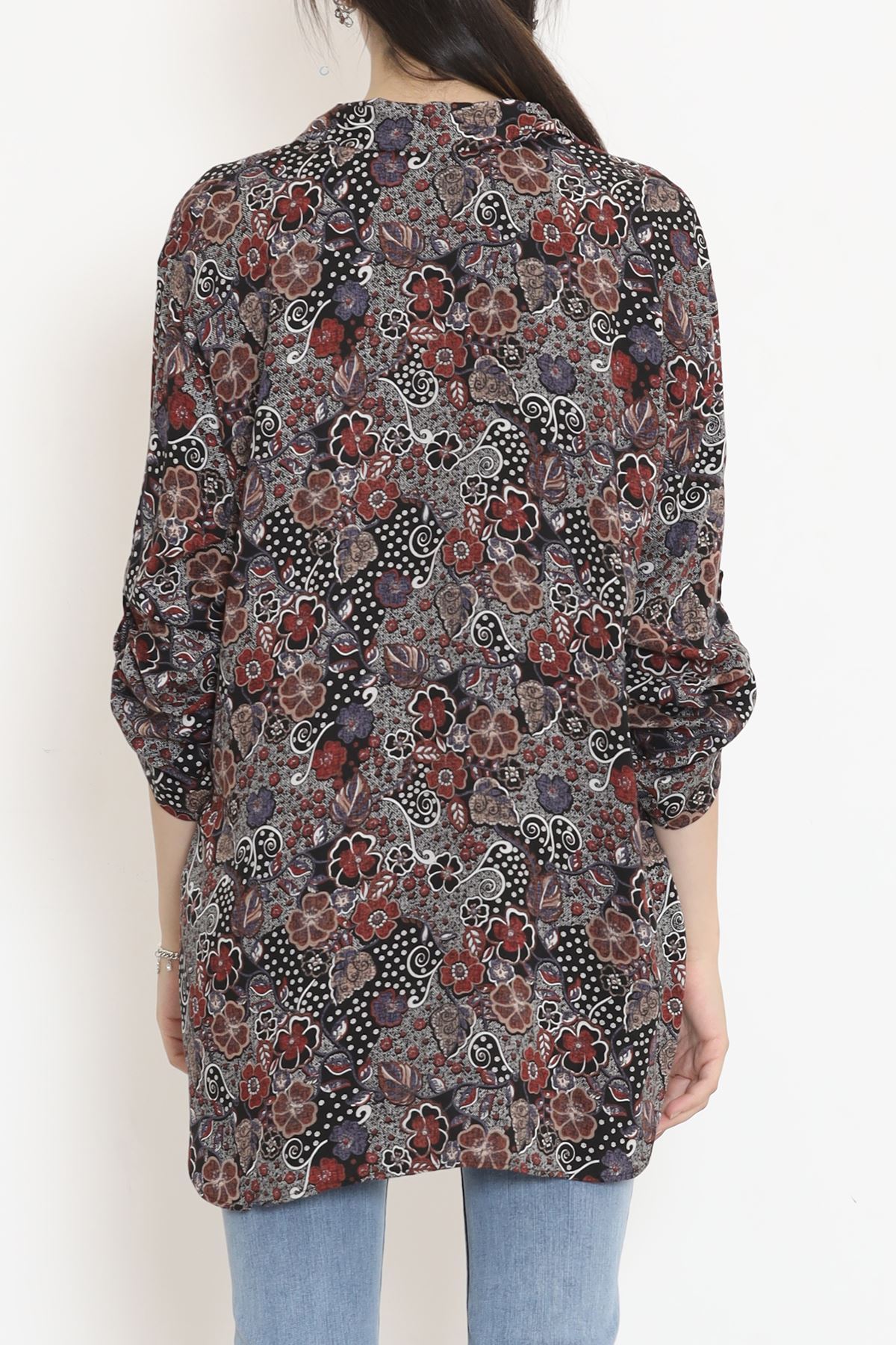 Viscose Patterned Shirt Black-Brown2 - 17112.701.