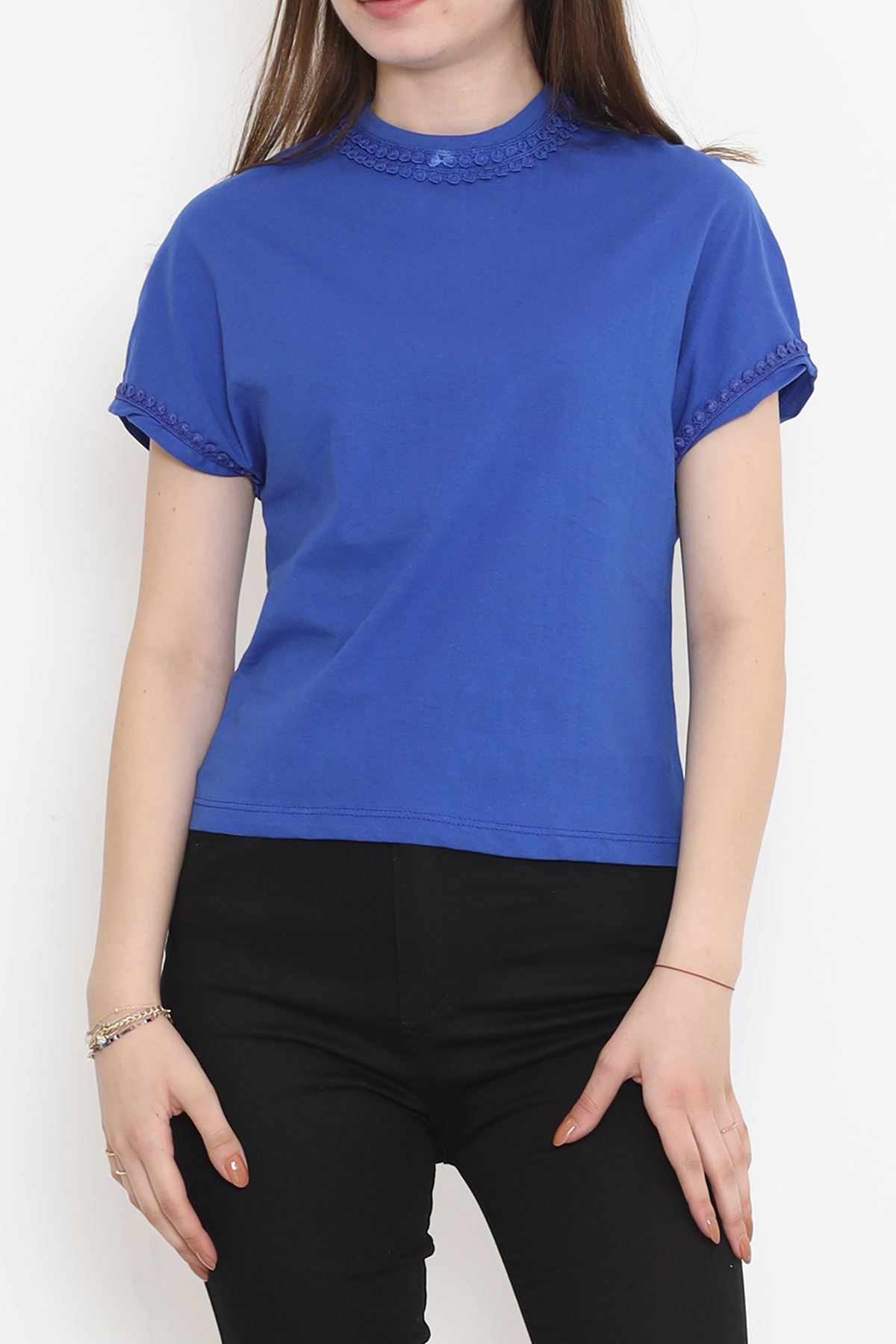 Collar Guipure Single Jersey T-Shirt Saks - 16489.1567.