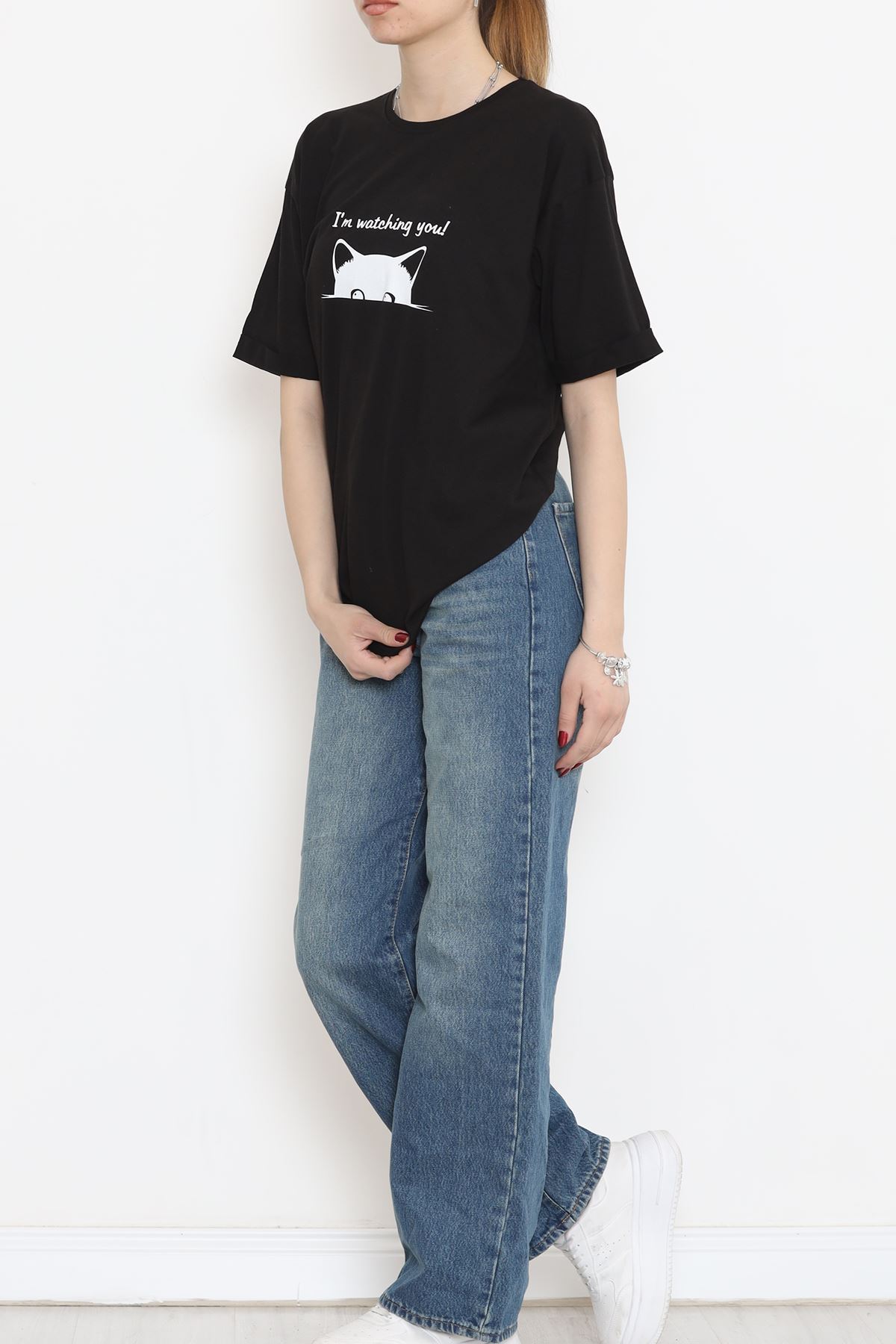 Printed Double Sleeve T-Shirt Black - 16524.1567.