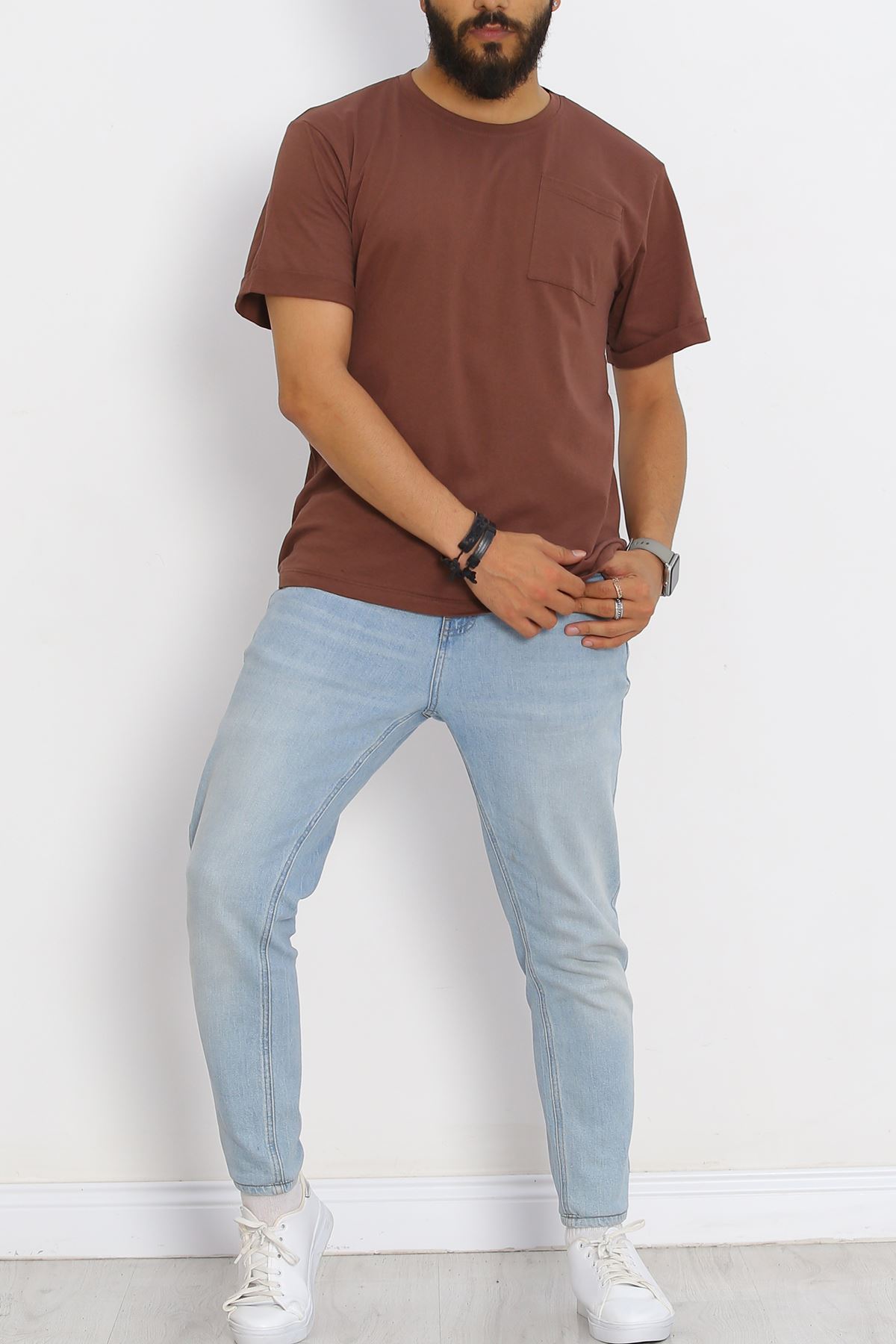 Men's T-shirt with Pockets Coffee - 20029.1567.