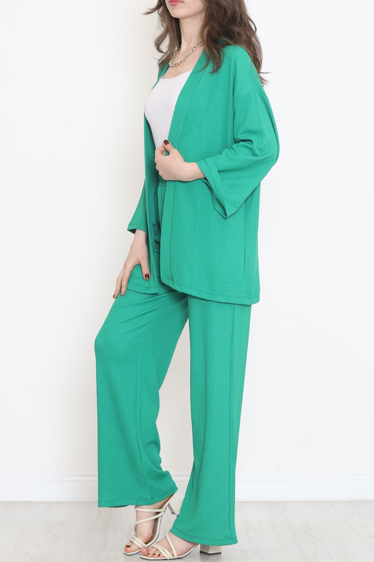 Long Kimono Suit Green - 722.1247.