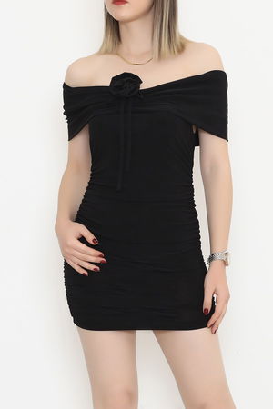 Shirred Dress Black - 3855.1595.