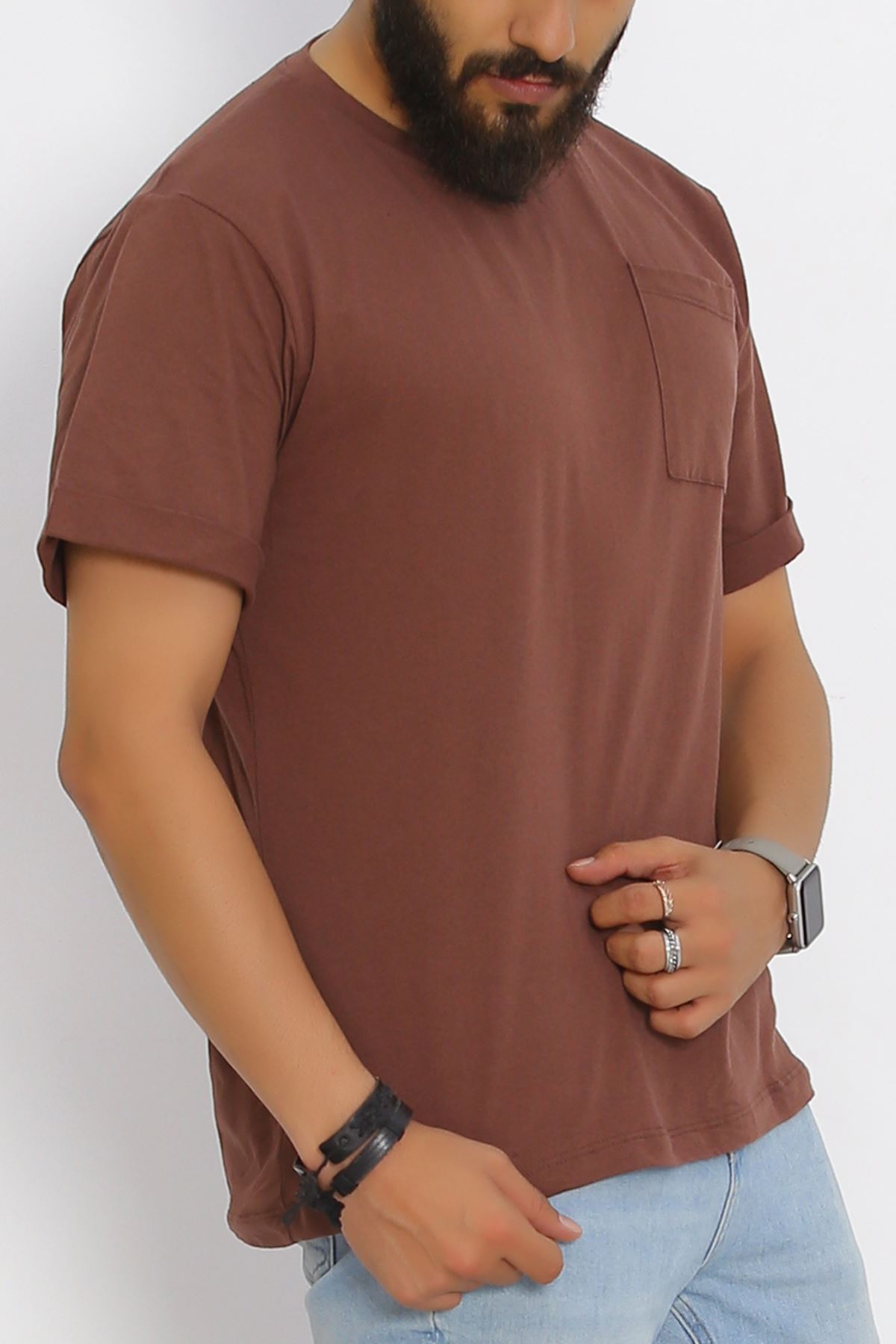 Men's T-shirt with Pockets Coffee - 20029.1567.