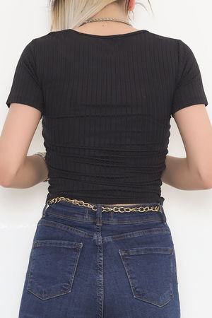 Square Neck Blouse Black - 862.1019.